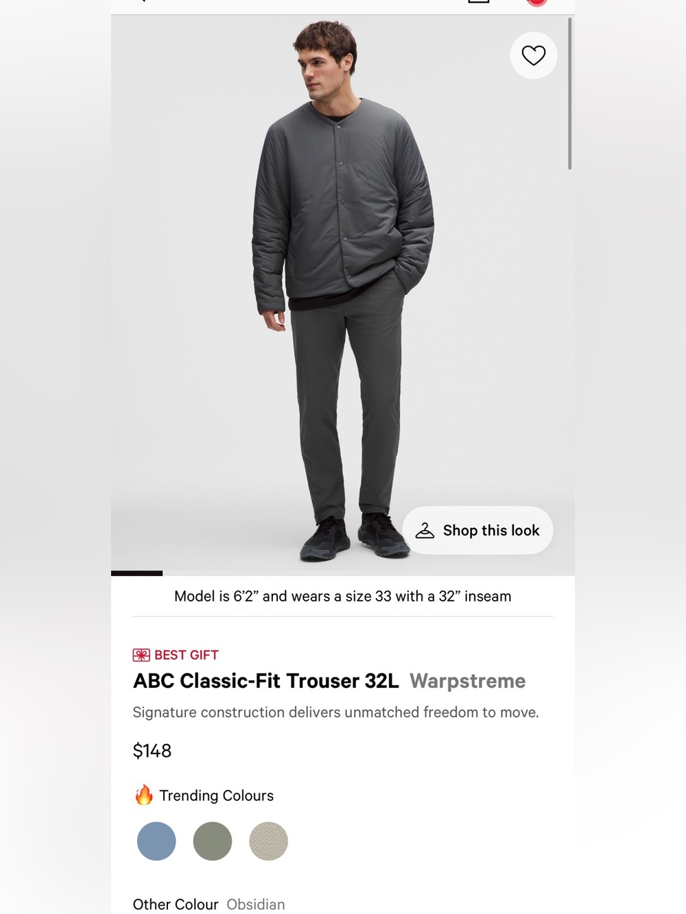Men’s Lululemon Commission Classic Fit Pants - hemmed to 32”x30” from 34”x32”
